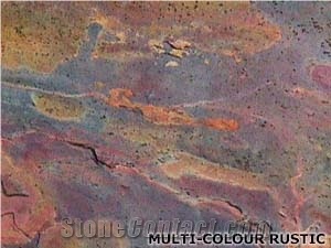Multicolor Rustic Slate Slabs & Tiles