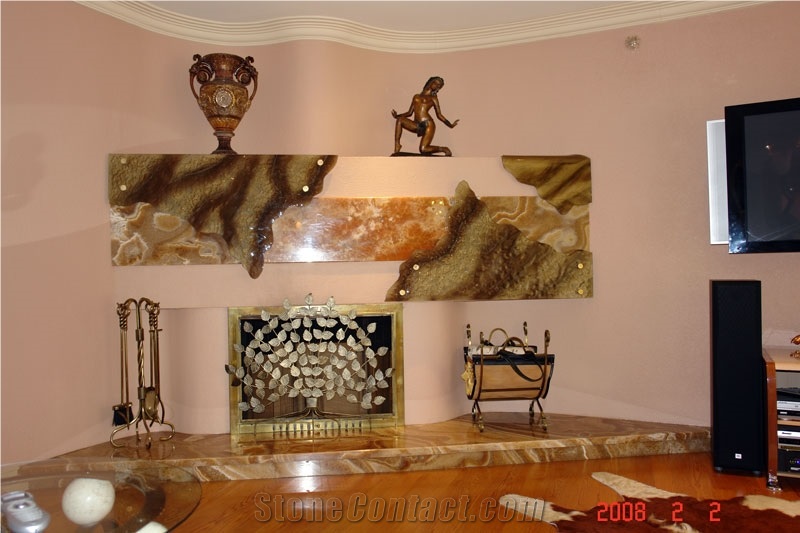 Onyx Custom Built Fireplace From Canada Stonecontact Com