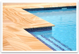 Teak Wood Sandstone Swimming Pool Coping