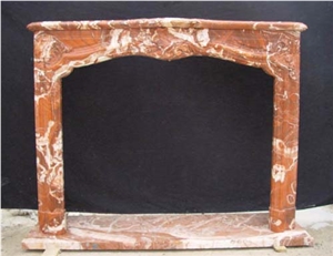 Rosso Alicante Marble Fireplace Mantel