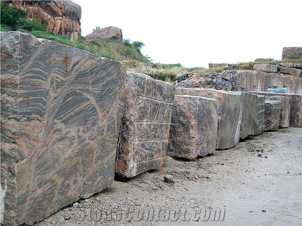 Juparana Colombo Granite Rough Blocks