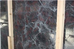 Teos Fire Marble Slabs, Turkey Black Marble