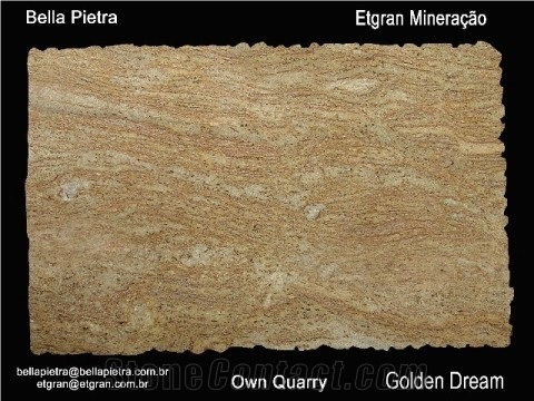 Golden Dream Granite Slabs, Brazil Yellow Granite