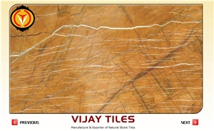 Rainforest Gold Marble Slabs & Tiles, India Brown Marble