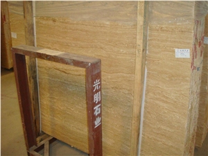 Yellow Vein Travertine Slab, Turkey Yellow Travertine