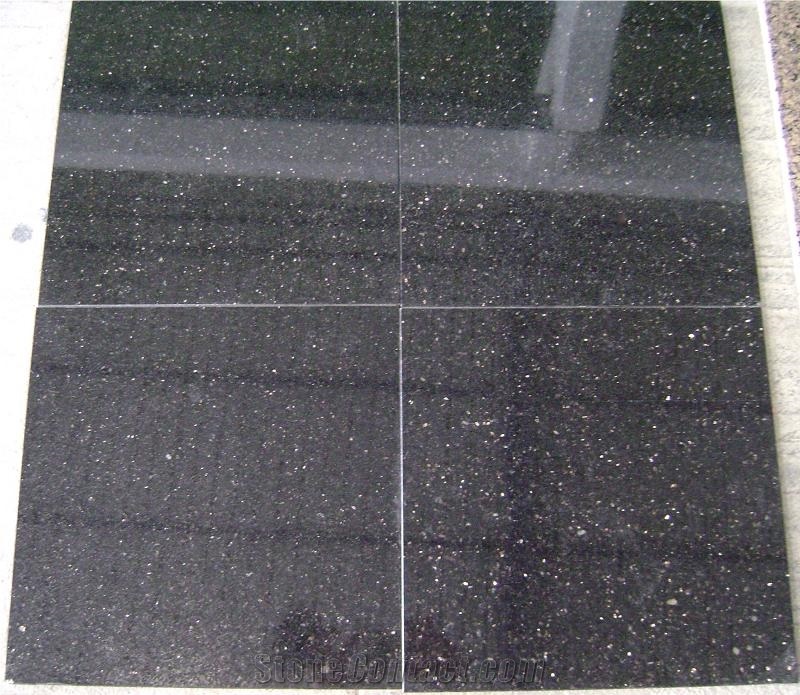 Black Galaxy Granite Premium Tile