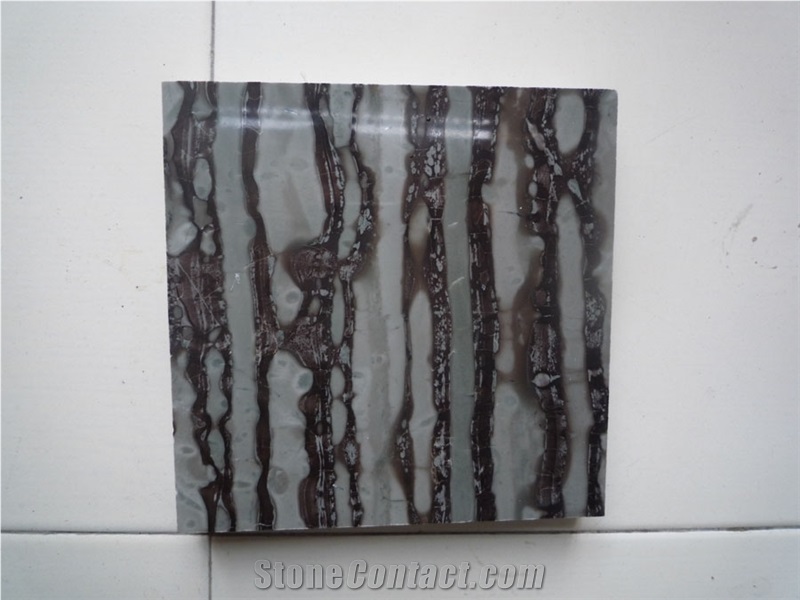 Npc Marble-1400 (black White Strips Marble)