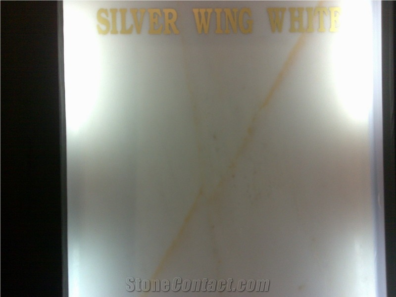 Sliver Wing White Marble