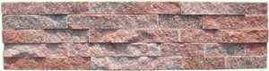 Red Quartzite Cultured Stone Ledge Wall Stone Vene