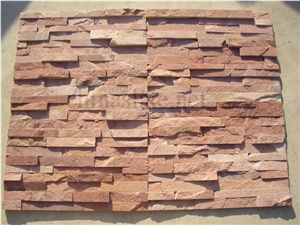 Red Sandstone Cultured Stone Ledge Wall Stone