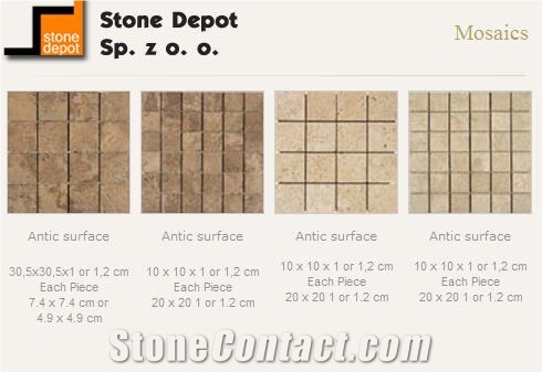 Antic Surface Travertine Mosaic