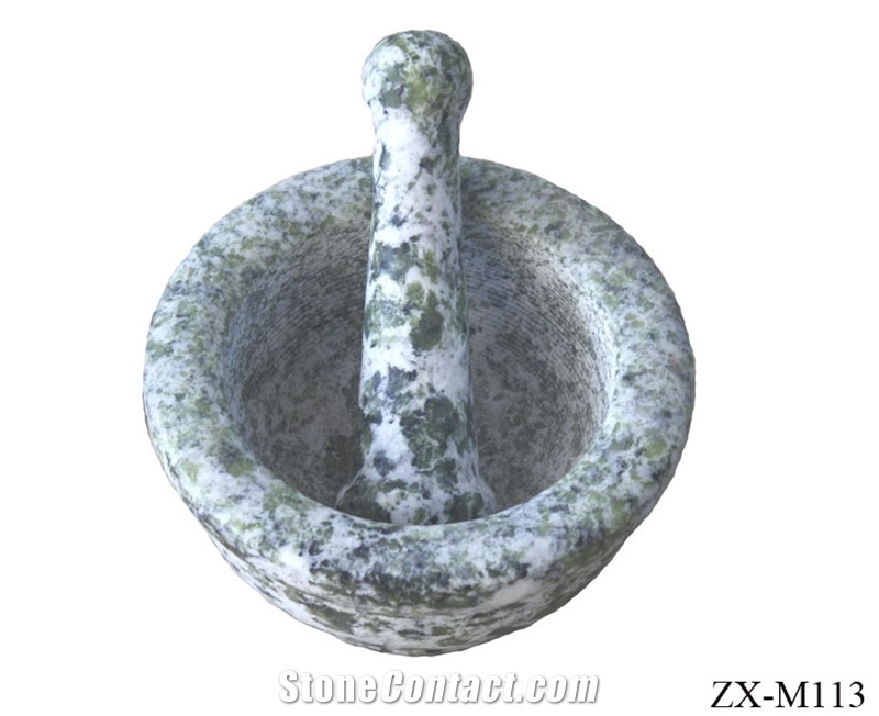Green Marble Pestle and Mortar