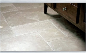 Beige Limestone Floor Tile Opus Pattern