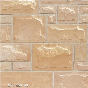 Beige Sandstone Mushroomed Wall Cladding