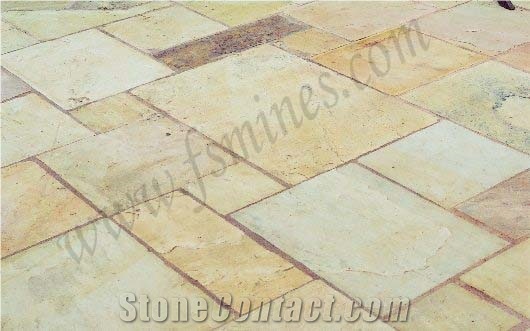 Mint Yellow Sandstone Floor Tile