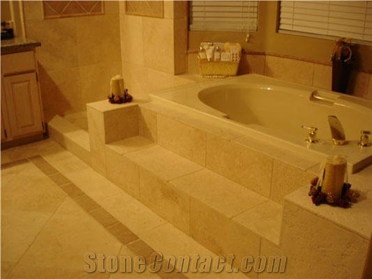 Beige Marble Bathroom Design