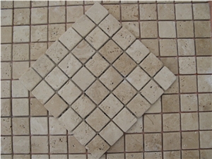 Classic Light Beige Travertine Mosaic