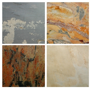 Indian Autumn Slate Slabs & Tiles