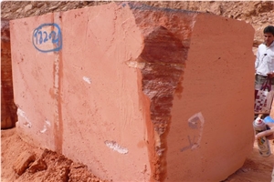 Red Travertine Blocks, Iran Red Travertine