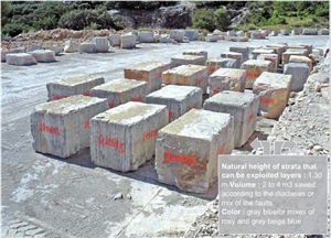 Pierre De Roquemaillere Limestone Blocks, Grey Limestone France Blocks
