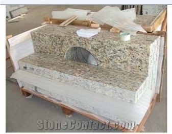 Giallo Sf Real Granite Bathroom Tops,Imported Brazil Granite Giallo Sf Real