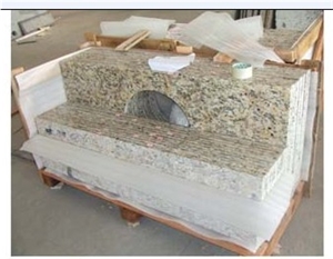 Giallo Sf Real Granite Bathroom Tops,Imported Brazil Granite Giallo Sf Real