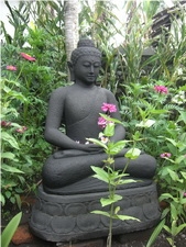 Black Basalt Buddha Statue