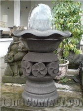 Black Lava Stone Fountain