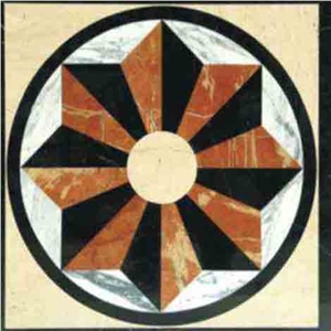 Marble Square Waterjet Medallion