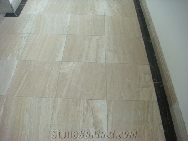 Wooden Beige Marble Floor Tile