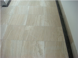 Wooden Beige Marble Floor Tile