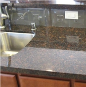 Tan Brown Granite Kitchen Countertop, Kitchen Bar Top, Worktops, Desk Tops, Natural Stone Kitchen Island Tops, Countertops