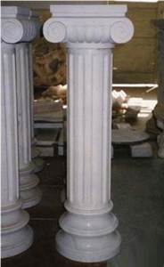 White Marble Column Pillar
