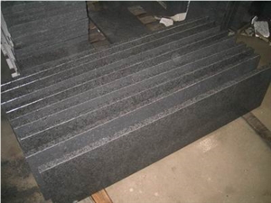 G654 Granite Stairs,G654 Granite Honed Steps & Risers, G654 Padang Black Granite Stairs & Steps,Granite Step Stone Stairs, Granite Step Stone