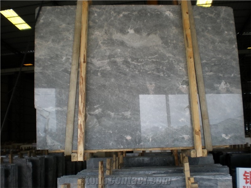 Silver Mink Dark Marble Slab, China Grey Marble