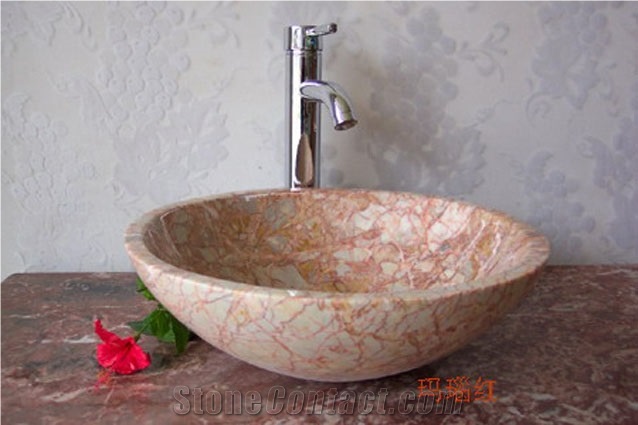 Red Marble Sinks, Wash Basins