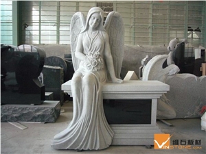 Grey Granite Angel Monuments, Tombstones