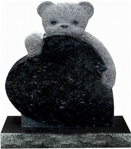 Shanxi Black Granite Pet Tombstone 042