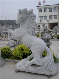 White Granite Stone Carving Horse