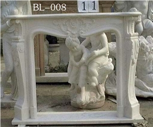 White Marble Fireplace Mantel,Professional Supplier-Interior Stone