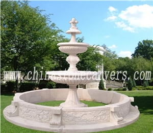 Hand Carved Marble Water Fountain
