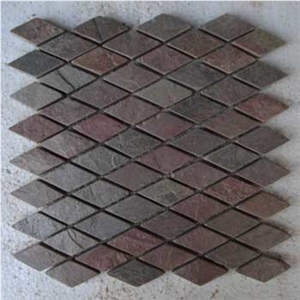 Copper Diamond Slate Mosaic