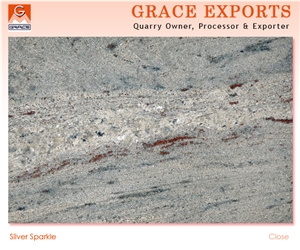 Silver Sparkle(Silver Galaxy Granite)Granite Slabs & Tiles
