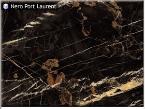 Nero Port Laurent Marble Slabs & Tiles, Morocco Black Marble