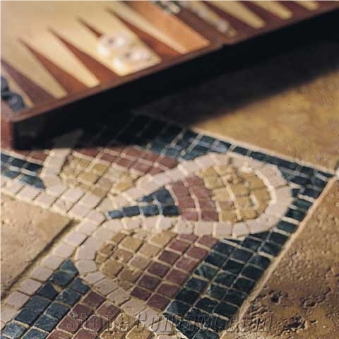 Marble Roman Wave Mosaic Borders