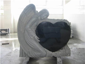 Granite Angel Monuments,Heart Tombstone 043