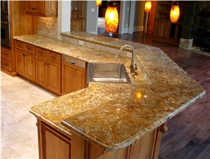 Giallo Chrystal Granite Countertop