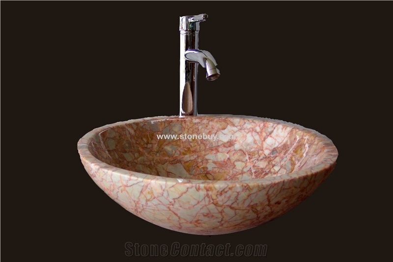 Red Agate Marble Sink