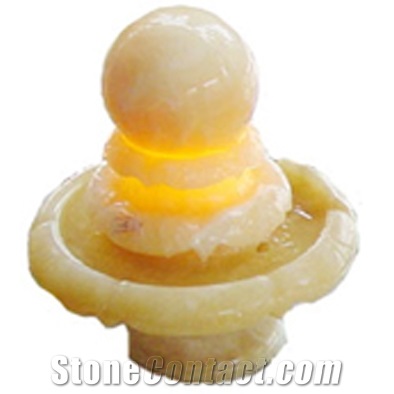 China Yellow Onyx Fountain Balls