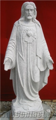 Grey Granite Jesus Sculpture